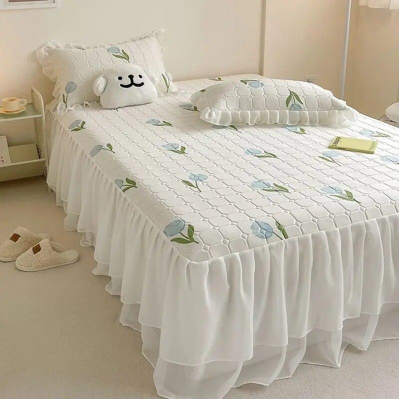 Корейский летний охлаждающий латексный тонкий комплект одеял с кондиционером, простыня с наволочками, роскошный комплект постельного белья размера «queen-king-size»