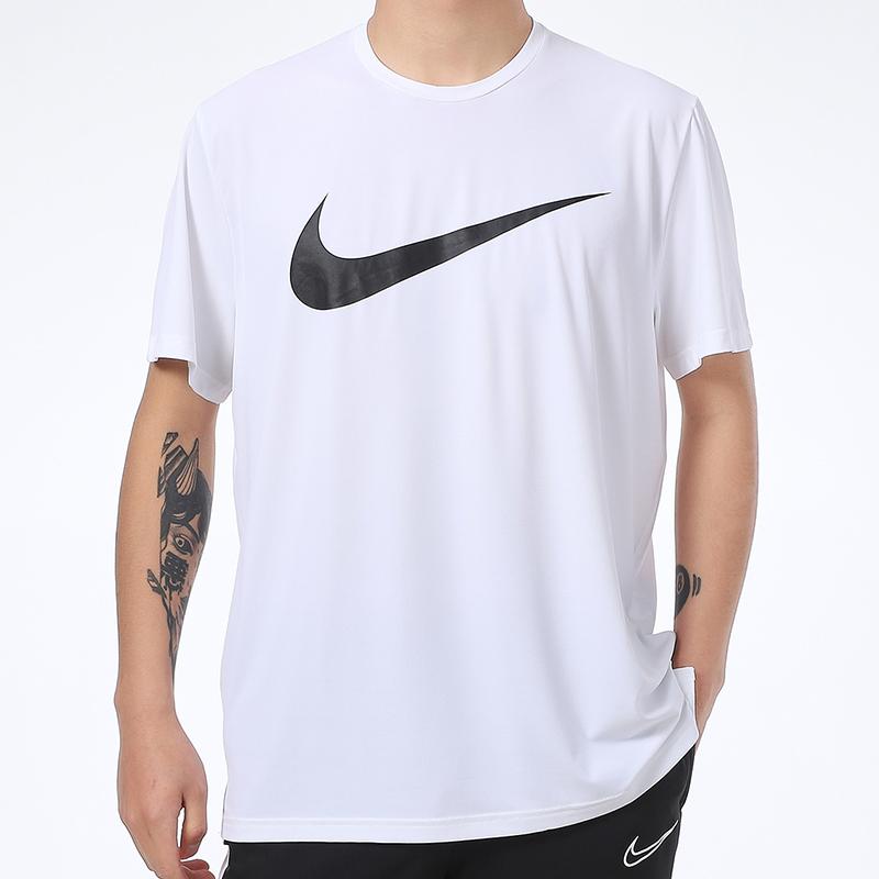 Nike Футболки Мужские Белые С Круглым Вырезом Умеренный Прямой Крой CZ2418-100