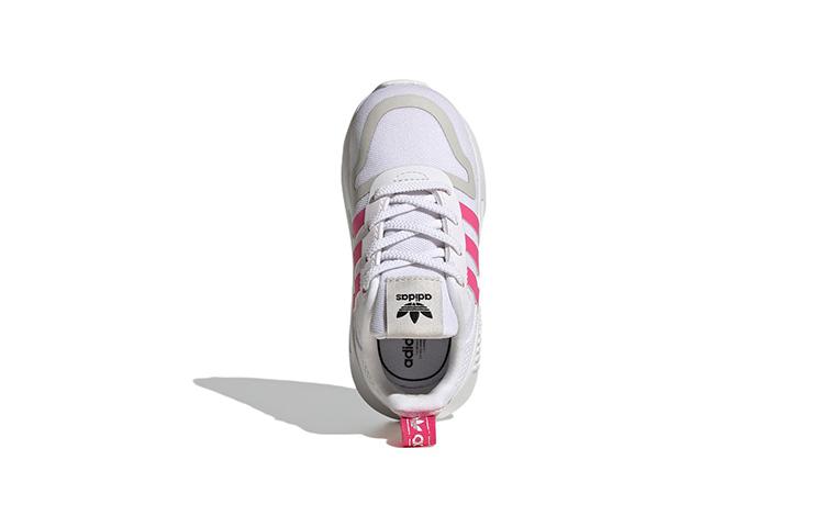 adidas Оригинальные Дышащие Повседневные Низкие Кроссовки с Высокой Устойчивостью к Истиранию Бело-Серые Розовые Для Младенцев и Малышей GX4261