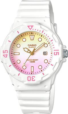 Casio Аналоговые часы для детей, дешевые Casio, глянцевый белый x пастельно-розовый градиент, зарубежная модель LRW-200H-4E2V женские [Товар]