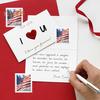 40Pcs Stamp Sticker American Flag Pattern Clear Print Water Sun Resistant Peel Fade-Proof Traceless Stamps