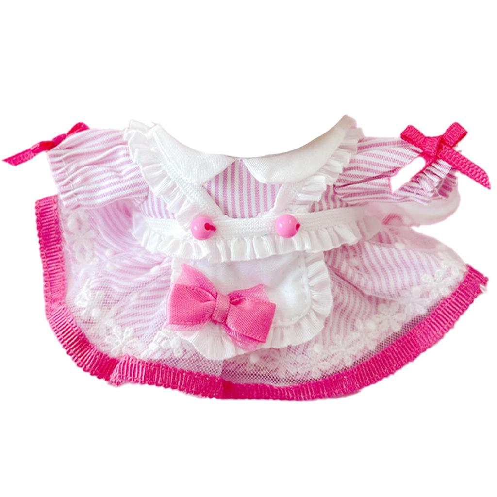 American Diner-Style Apron Dress [For 10-15cm] Pink [Used]