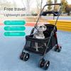 Pet Stroller Lightweight Folding Walking Pet Carrying Bag Outdoor Travel Breathable Meal Plate Dog Cat Trolley for Small Dogs