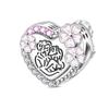 Оригинальные медные шармы-бусины Подвеска в форме сердца для идеального возлюбленного Подходит для DIY браслета Романтические свадебные украшения для помолвки Подарки