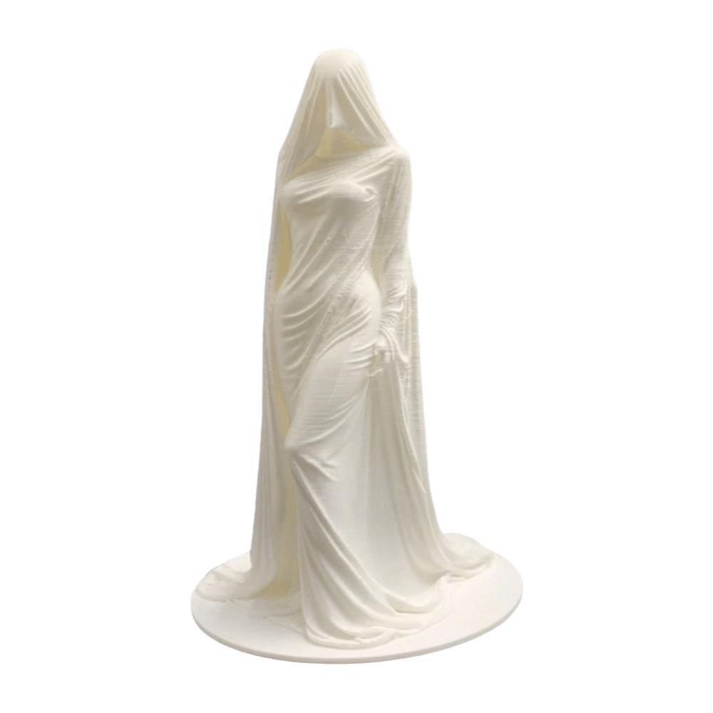 Dark Aesthetic Goddess Sculpture 3D Printed Desktop Ornaments Retro Cloak Woman Statue Home Decor