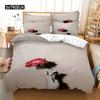 Beautiful  Flower Bedding Set Duvet Cover Set 3d Bedding Digital Printing Bed Linen Queen Size Bedding Set Fashion Designs