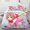 Постельный комплект Cardcaptor Sakura, Пододеяльник Одеяло Комплект для кровати Наволочка, Размер Кинг Квин Твин для мальчиков девочек взрослых