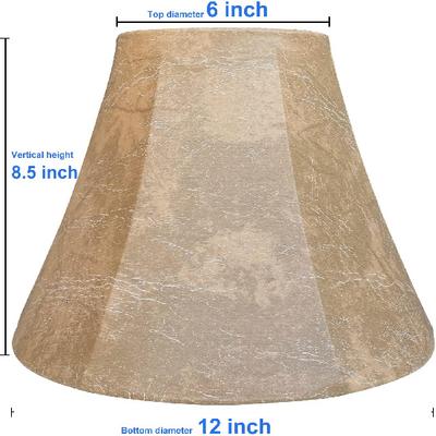 Комплект абажуров из 2 штук, TOOTOO STAR Абажур из искусственной овчины 6" верх x 12" низ x 8,5" высота, Абажур для торшера и настольной лампы с креплением-пауком