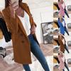 Woman Artificial Wool Elegant Blend Coat Slim Long Coat Outerwear Jacket