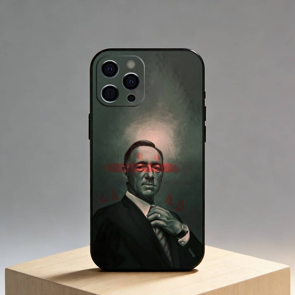 H-House Of C-Card-s Phone Case For iPhone17,16,15,14,13,12 Plus,Max Soft Silicone Black Cover