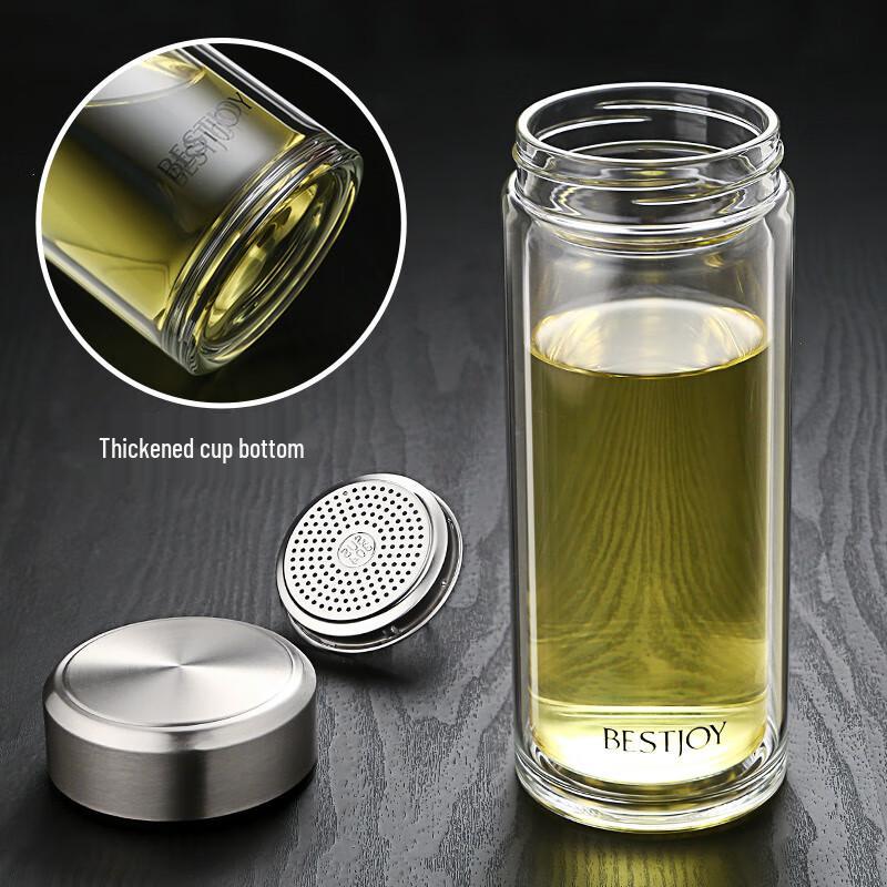 FUGUANG Shixi Nanometer Antibacterial Double-Layer Borosilicate Glass Bottle