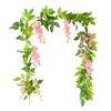 1.85M Wisteria Artificial Flowers Vine Garland Wedding Arch Decoration Fake Plants Foliage Rattan Trailing Faux Flowers Ivy Wall