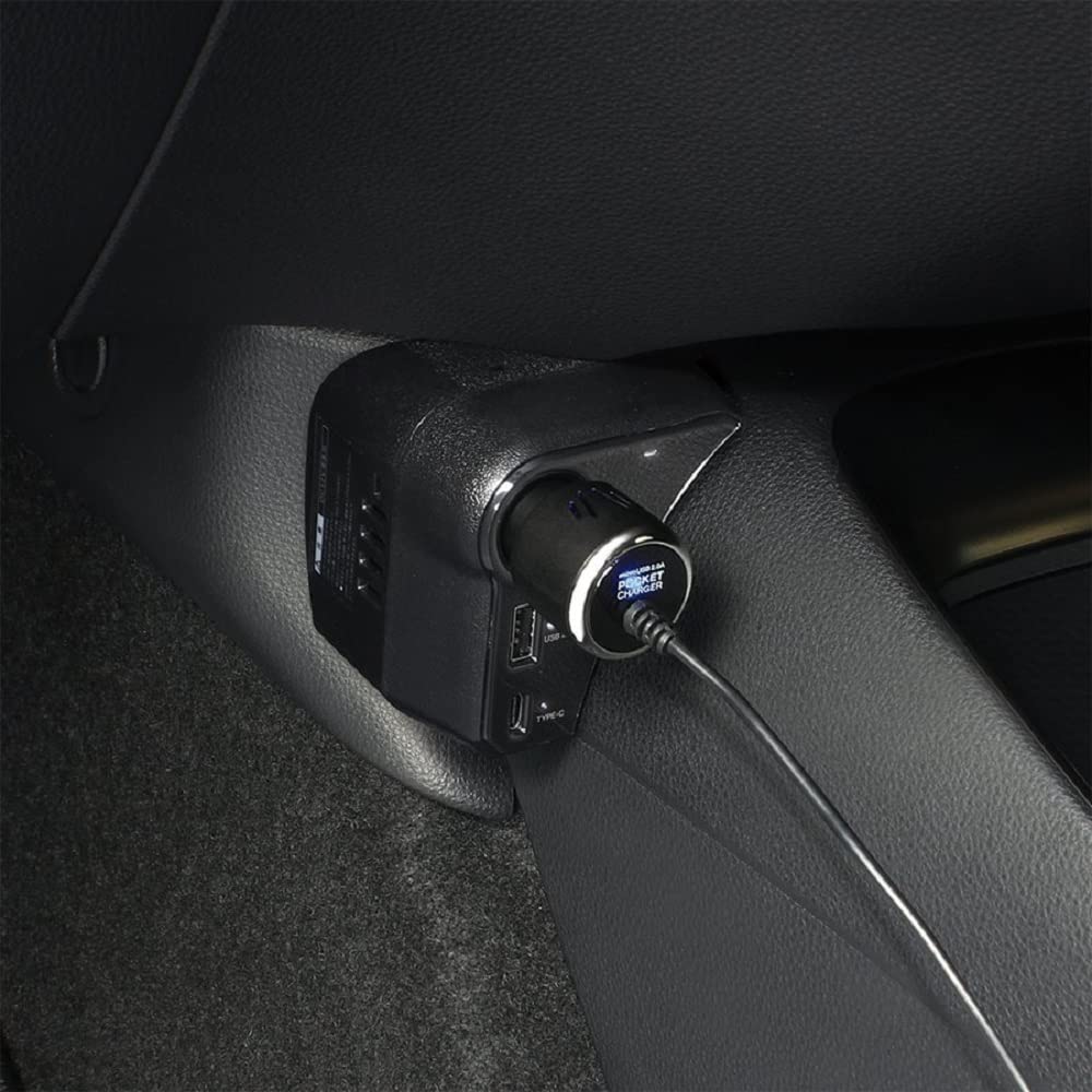 Tsuchiya Yac product for Toyota Aqua USB additional socket power box black 180 x 100 x 90 mm Vehicle-specific MXPK1# + SY-A16
