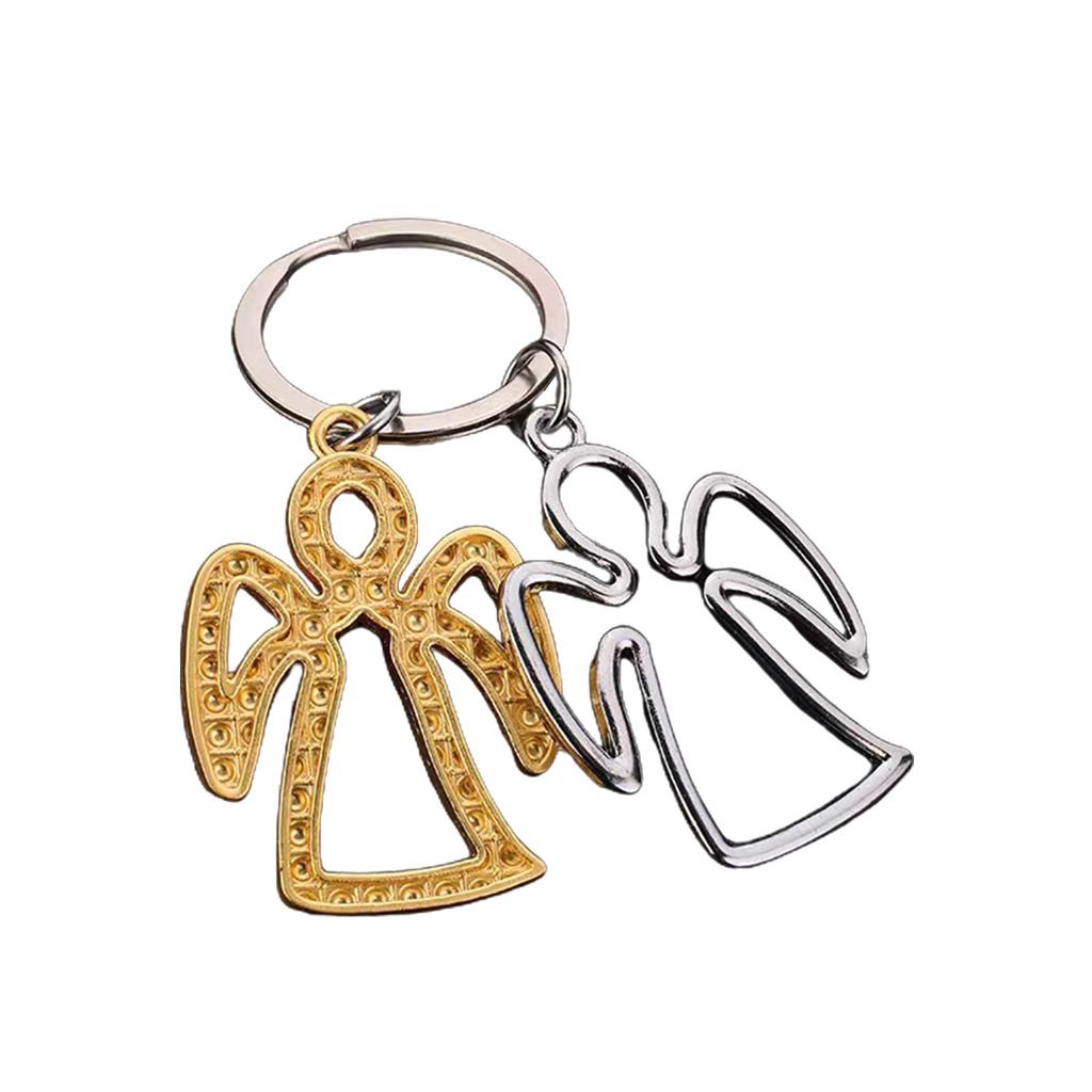 Брелок для ключей с подвеской в виде крыла школьного портфеля, освященный металлический милый ангел-шарм для мальчиков и девочек, торговый автомат