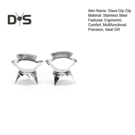 2 шт. зажим для глазури из нержавеющей стали эргономичный комфортный простой в очистке многофункциональный инструмент для нанесения цвета глазури