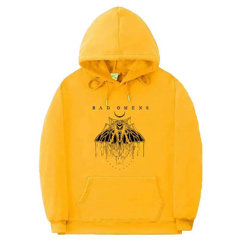 Bad Omens Print Hoodie Funny Moth Graphic Hoodie