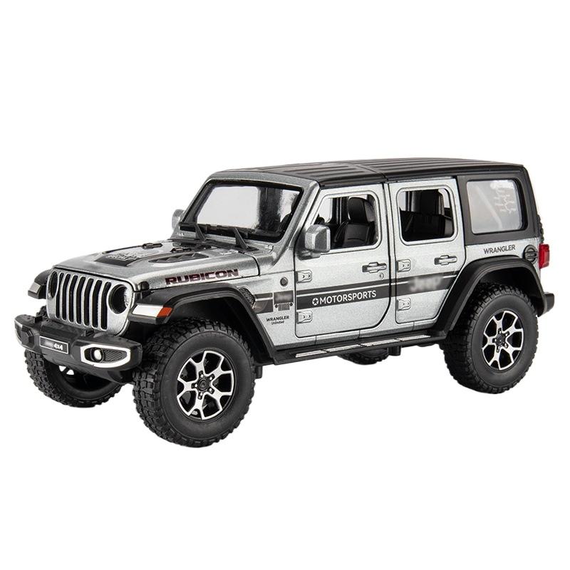 1/22 Джипы Wrangler Rubicon Модель из сплава Игрушка Литые из металла Оттягивающиеся Звук и свет Игрушечные машинки для детей Транспортное средство