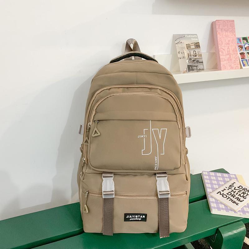 Школьный рюкзак для средней школы, женский рюкзак с буквенным принтом, большой вместимости, дорожный рюкзак