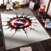 Captain America Shield Breaking Wall Design Rug Non-slip Rug Suitable for Living Room and Bedroom Sofas Sofas