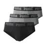 Letter Logo Breathable Sweat-Absorbing Comfortable Mid-Rise Triangle Underwear 3-Pack Men Underwear Gray Black 701226938-002