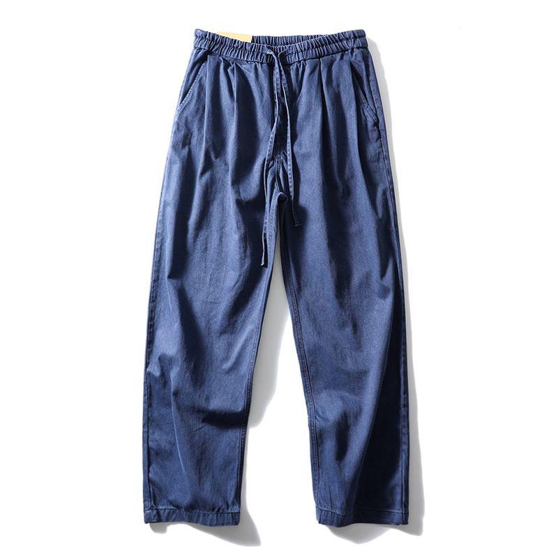 American Retro Pure Cotton Loose Cargo Pants Men's Spring and Autumn Maillard Brown Pants Export Men's Pants Casual Pants