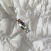 Silver Ring with Natural Amethyst, Topaz, Citrine, Peridot, Item Weight 2.01 G (2183440)
