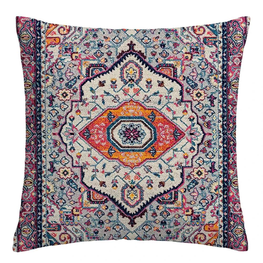 Moroccan Ethnic Cushion Cover, Short Plush Pillowcase 40x40 45x45 50x50 60x60, Sofa Decorative Cushion Cover, Home Decoration