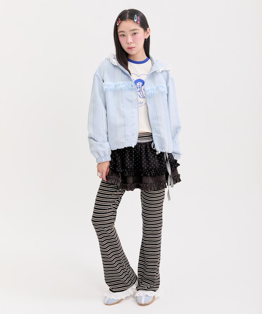 NEFNEF Stripe Leggings Pants_Black