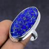 Natural Lapis Lazuli Gemstone 925 Sterling Silver Jewelry Ring Size 9 Y4w50