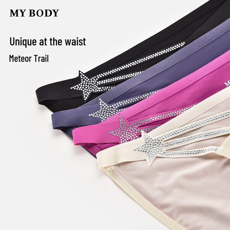 Mybody Women's Sexy Cutout Star Low-Rise Briefs
