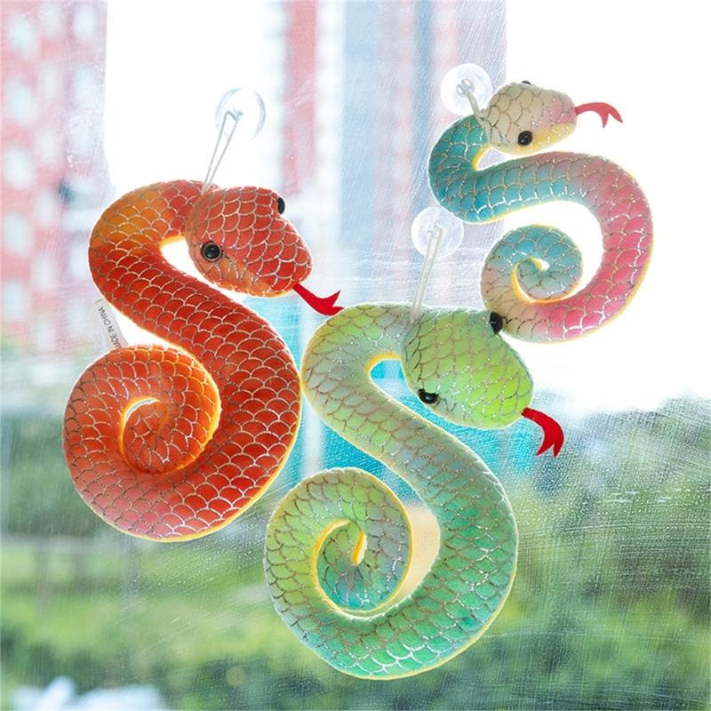 Fashionable Snake Hanging Ornament Charm Accessory with Vibranting Color and Gold Accent Sturdy PP Cotton Materials