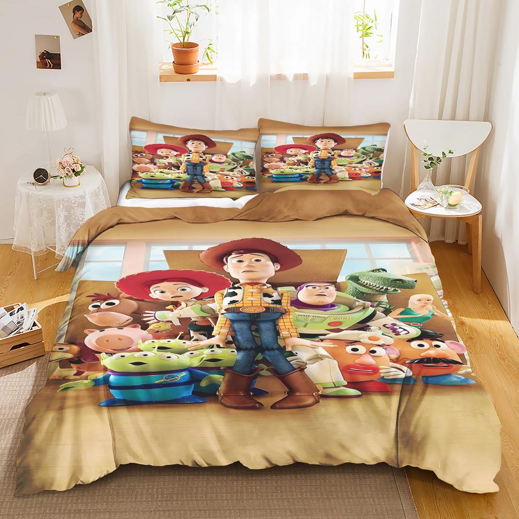 Toy Story Anime Home Bedroom Comforte Nordic polyester material suitable for children and adults 3-piece set