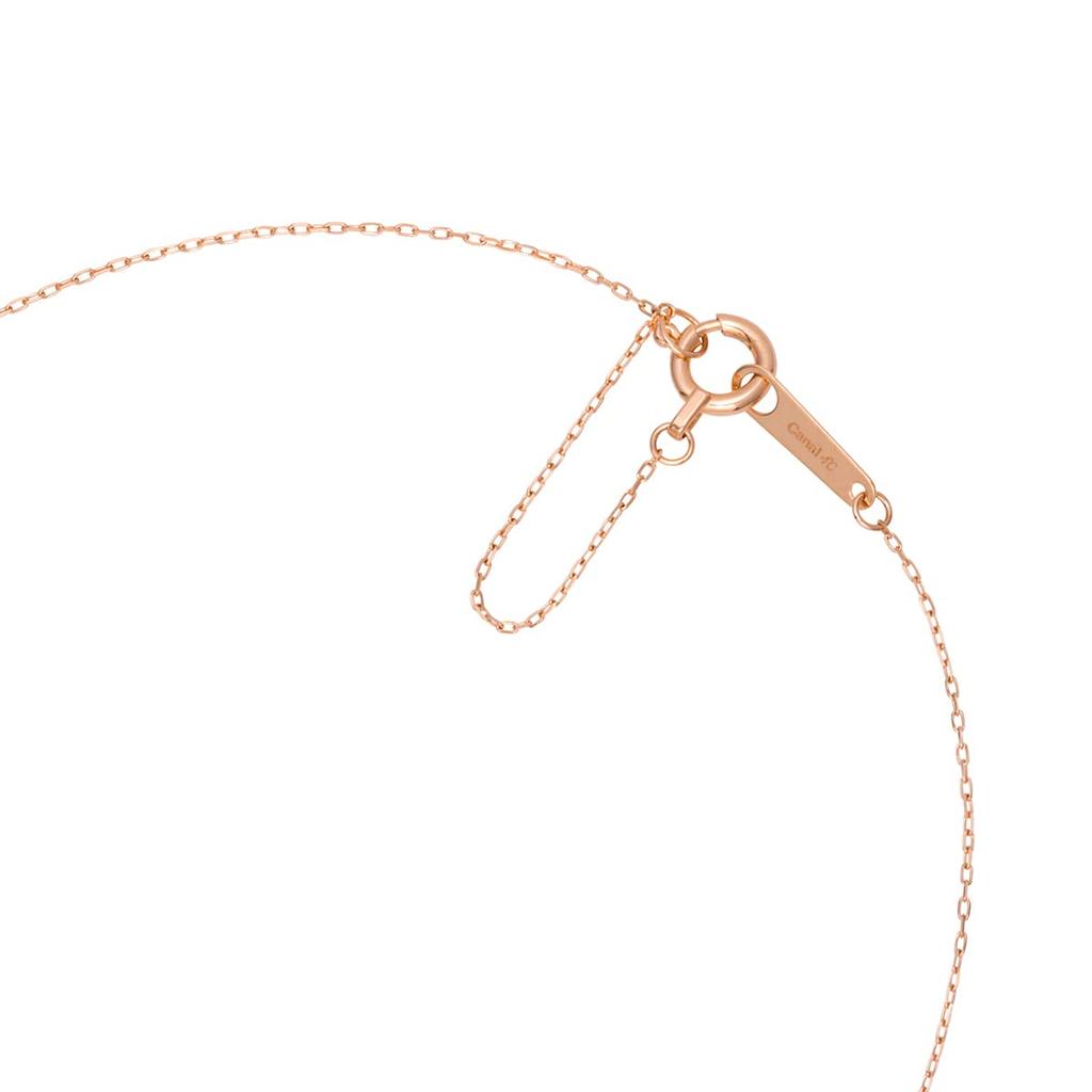 Yondo December Birthstone K10 Pink Gold Horseshoe Necklace 152446623104 [Canal Sea]