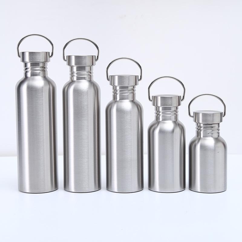 304 Stainless Steel Wide Mouth Sports Water Bottle, Large Capacity with Handle