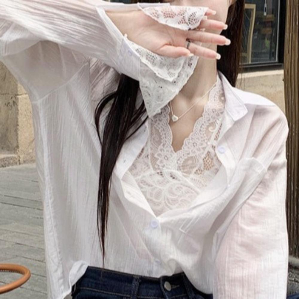 See Through Sweet Floral Camisole Thin Lace Sleeveless Crop Tops Lace Transparent Vest  Women