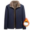 Autumn and Winter Old Jacket Jacket Men Plus Fleece Thick Casual Jacket Male Dad Old Big Size