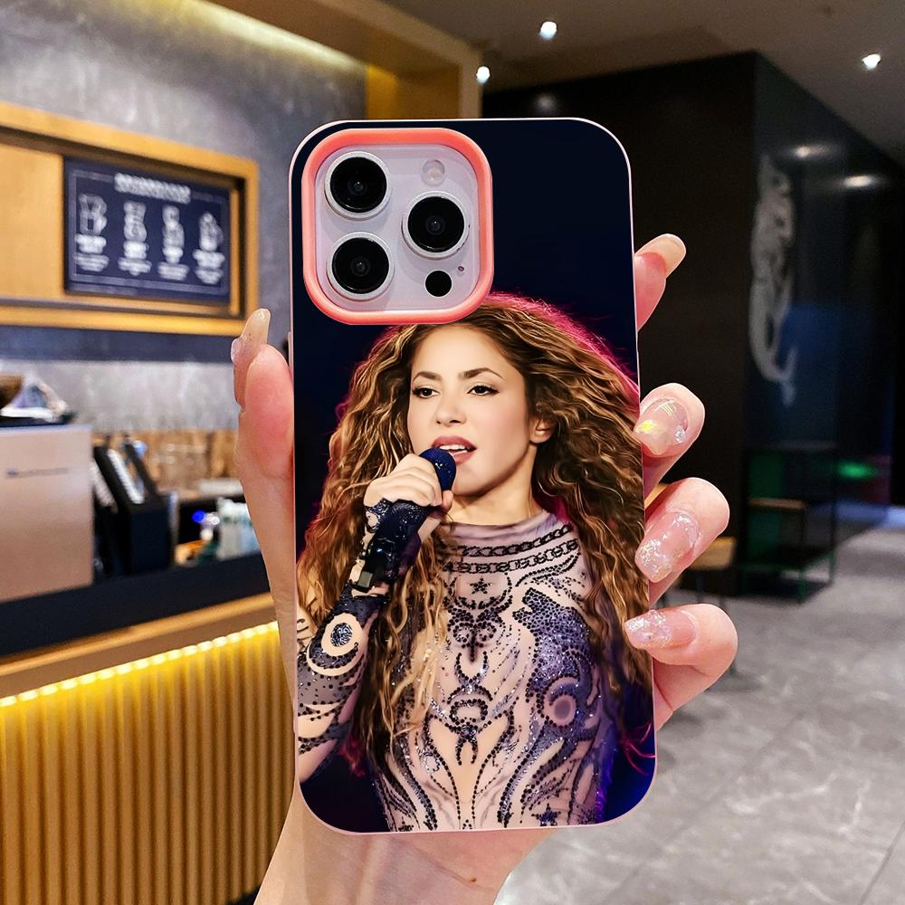 Shakira Модный Гелевый Двухслойный Розовый Чехол для Мобильного Телефона для iPhone 17 16 15 14 13 12 11 Air Pro Max Plus Защитный