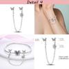 Safety Chain copper Plated Bead Charms Classic Safety Chain Stopper Clip Charm Compatible With Authentic Bracelets Jewellery Making