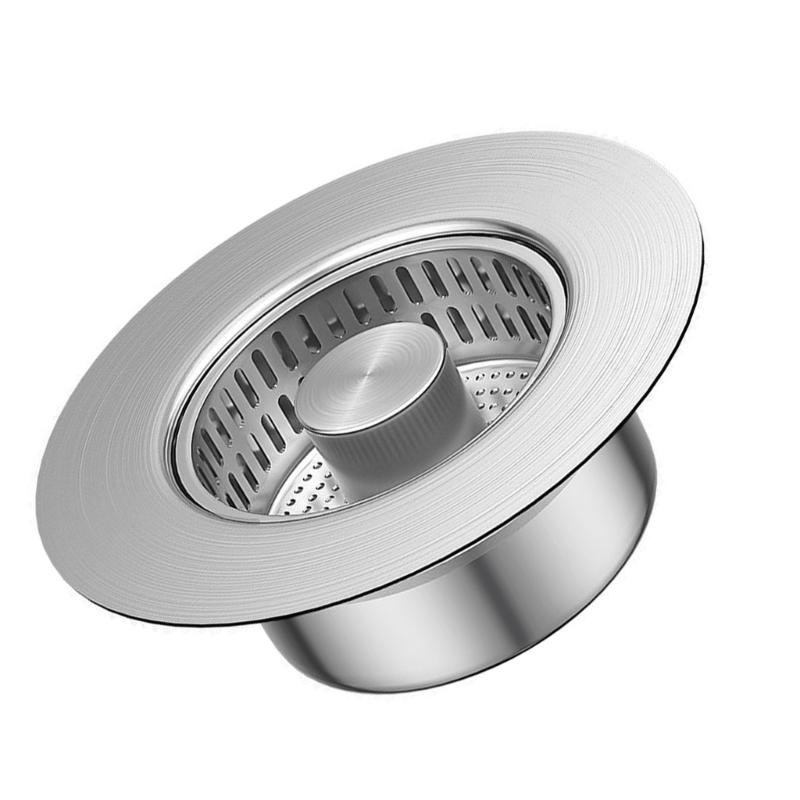 Upgrades Drain Filter with Strong Metal Construction Push Style Sink Strainer Fast Drain Sink Accessories For Kitchen