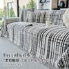 Funda Sofa Living Room Chenille Hawaii Striped Lattice Sofa Throw Blanket All Seasons Camping Picnic Sofa Cover