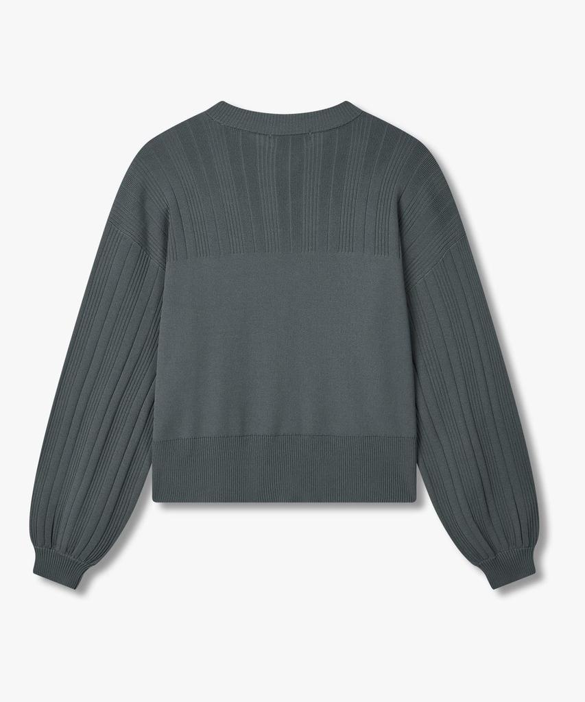 Armani Exchange Women'S Hidden Snap Button Knit Cardigan _Steel Gray_A425332502