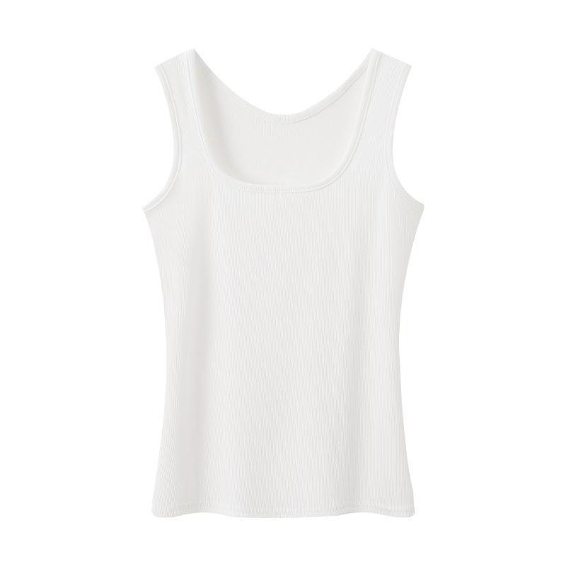 H237 весна/лето женский жилет без рукавов с U-образным вырезом и широкими плечами