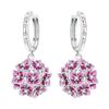 Original 925 Sterling Silver Exquisite Flower Drop Earring Sparkling Zircon Fine Jewelry for Women Birthday Party Daily Gift
