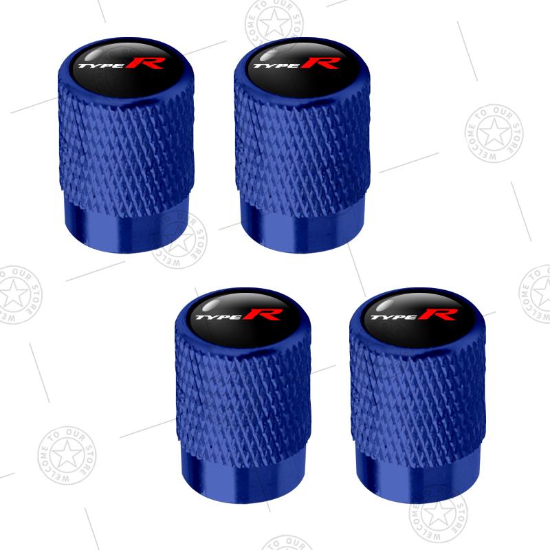 4pcs Mugen Power Typer Logo Car Wheel Tire Valve Caps Air Stem Aluminum Accessories For Honda Civic Fit Jazz Accord Inspire City ajw256