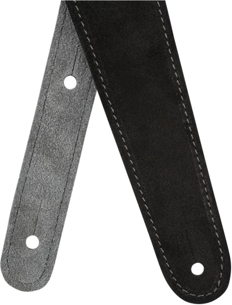 Fender Suede Reversible 2" Strap, Black/Gray,