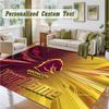Crystal Velvet Square Rug Custom NameBrisbane Broncos Pattern Non Slip Home Floor Decor Rug