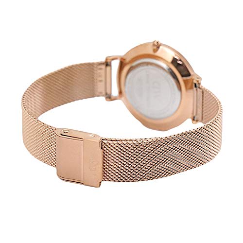 Daniel Wellington Watch DW00700002 with Bangle Set In Rose Gold and Petite Melrose Black, 32mm, Small