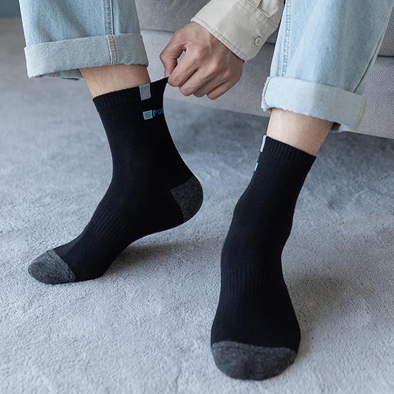 5 пар высококачественных бамбуковых носков, дышащих, дезодорирующих, деловых, мужских носков до колена, осенне-зимне-весенне-летних, больших размеров