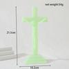 Luminous Jesus Cross Adornment Home Decor Religious Gift Retro Table Nament Wall Hanging Festive Party Supplies