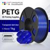 CMYKSUPPLIES 1.75мм PETG Филамент для 3D-принтера CN вилка (адаптер в комплекте)